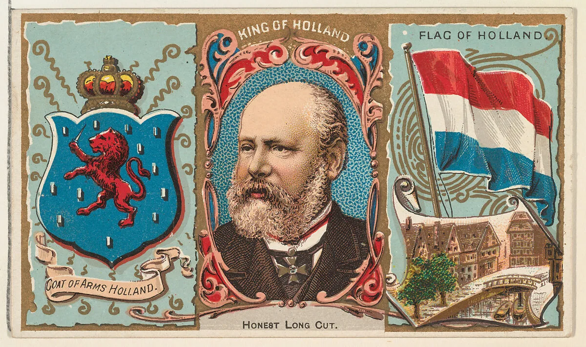 King of Holland, from the Rulers, Flags, and Coats of Arms series (N126-1) issued by W. Duke, Sons & Co. — W. Duke, Sons & Co.
