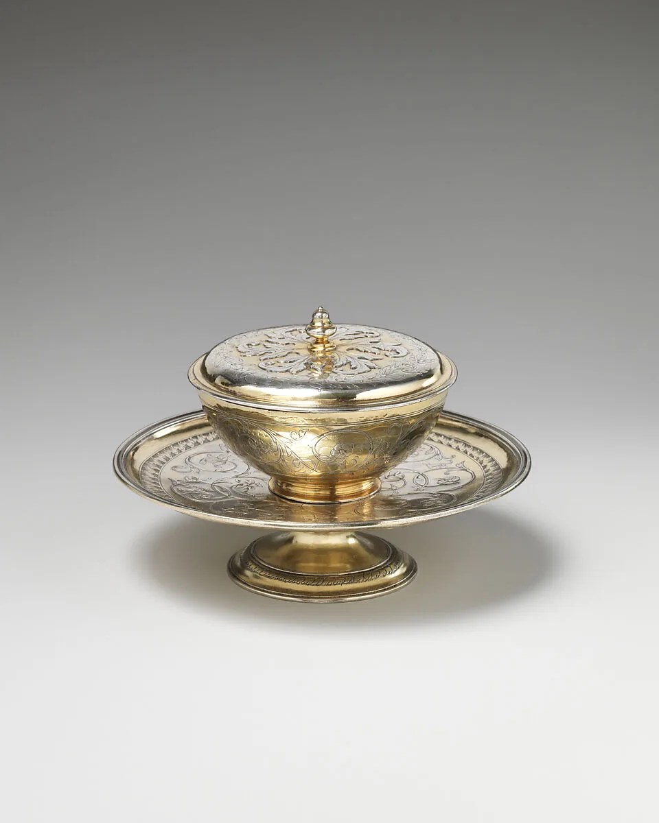 Bowl with cover and stand — F.S.S.|Simon Gribelin