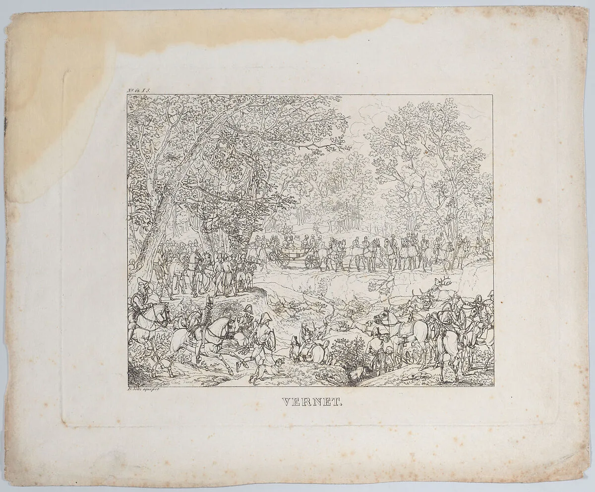 Stag Hunt — Carle (Antoine Charles Horace) Vernet|Friedrich Johann Voltz