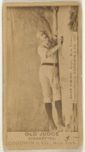 William "Buck" Ewing, Captain and Catcher, New York, from the Old Judge series (N172) for Old Judge Cigarettes