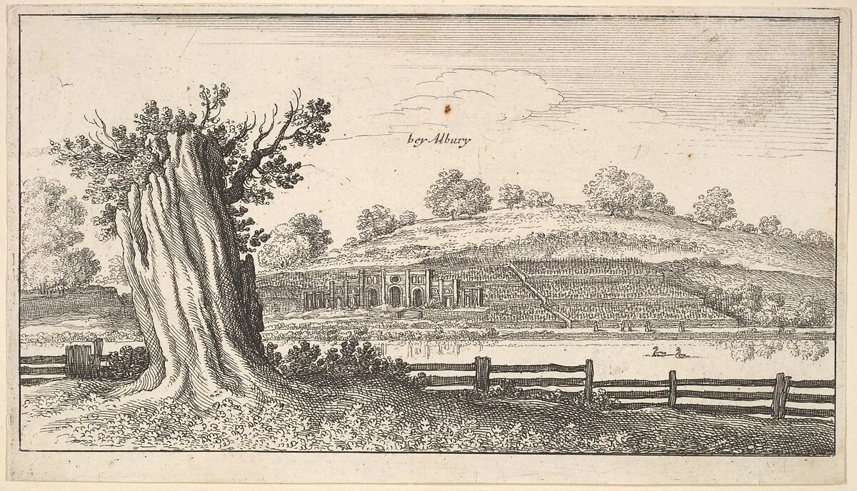 Albury with tree-stump in foreground — Wenceslaus Hollar