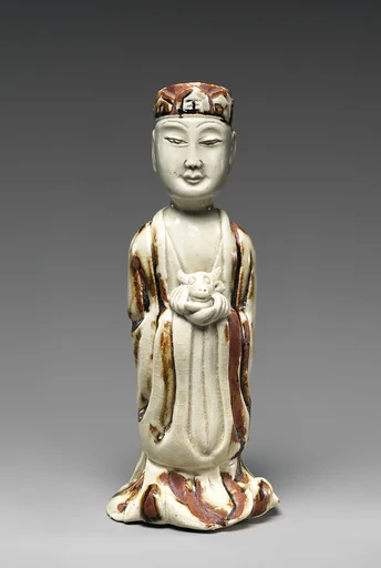 元　褐釉瓷生肖牛俑|Zodiac Figure of an Ox