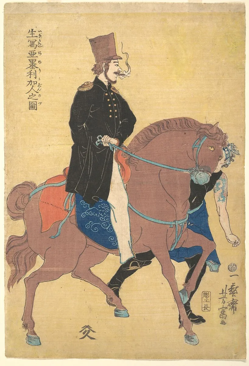 Ikiutsushi Americajin no zu|生写亜墨利加人之図|An American Drawn from Life — Utagawa Yoshitomi