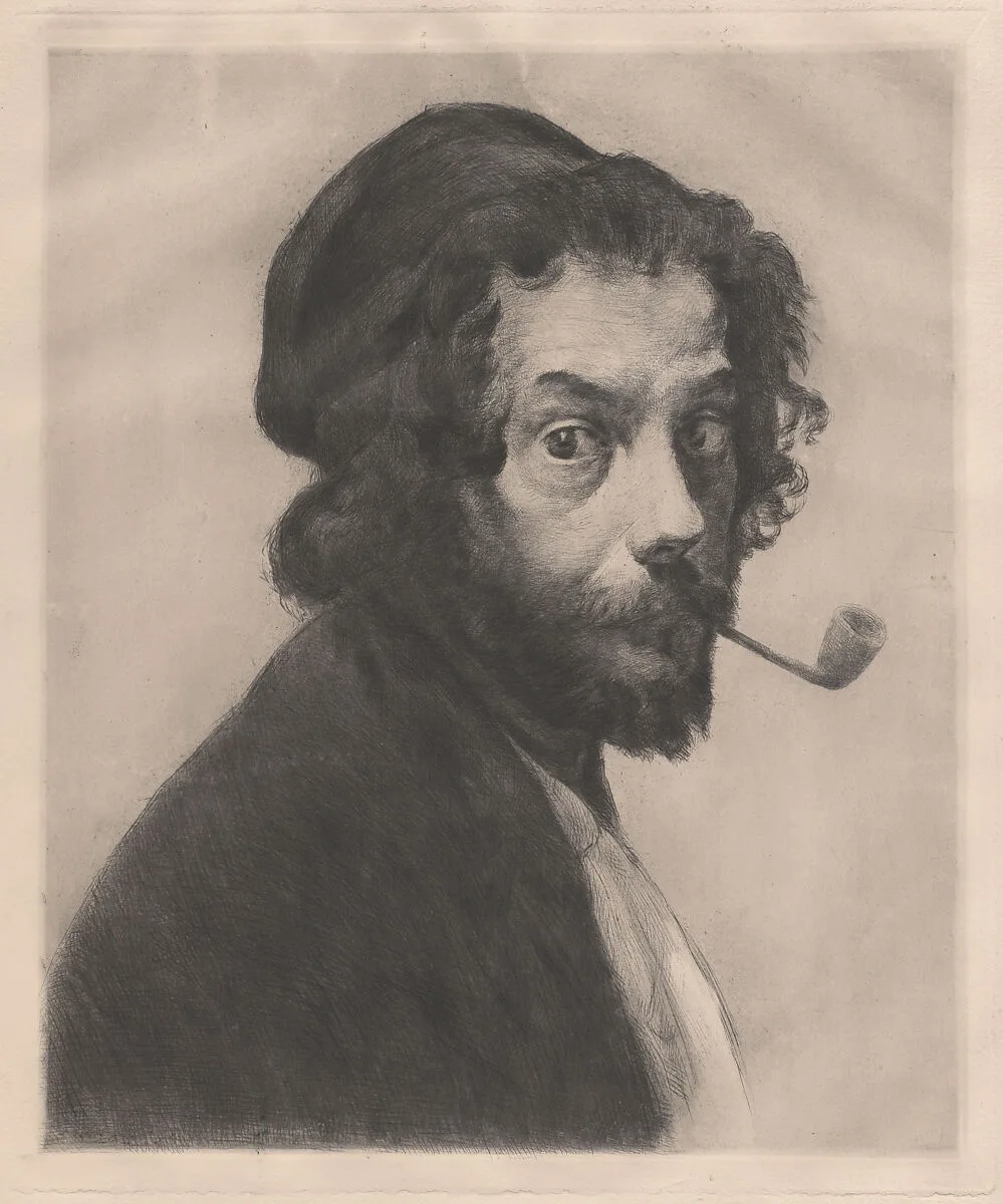 L'Homme à la pipe — Marcellin Desboutin|Marcellin Desboutin
