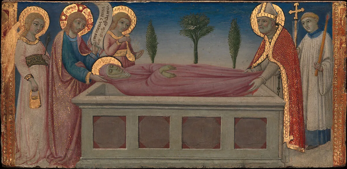 The Burial of Saint Martha — Sano di Pietro (Ansano di Pietro di Mencio)