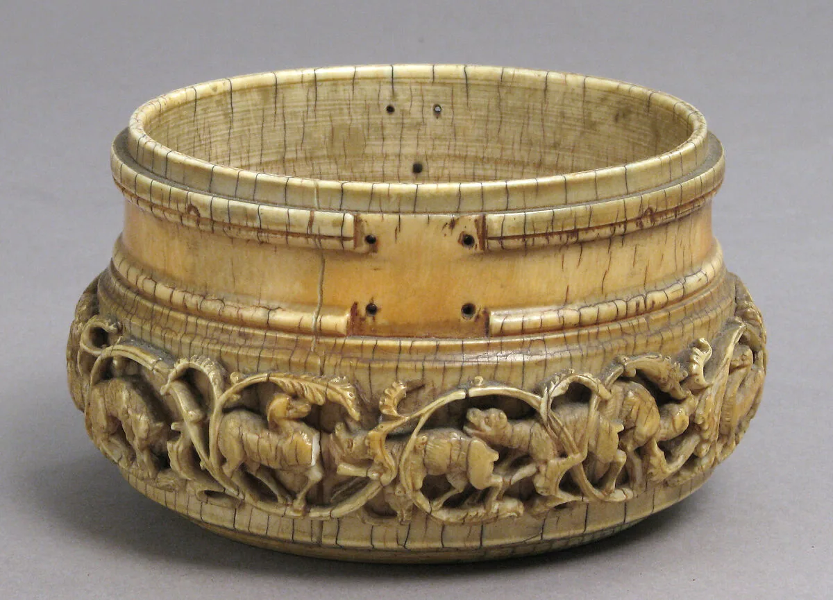 Circular Box with a Hunting Scene — Unknown