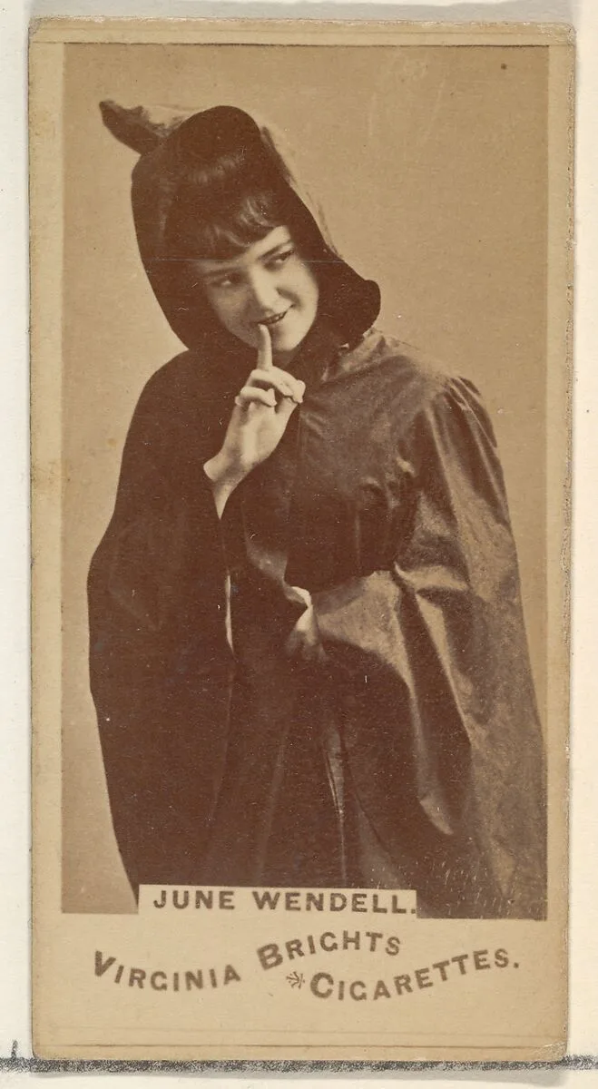 June Wendell, from the Actors and Actresses series (N45, Type 1) for Virginia Brights Cigarettes — Allen & Ginter