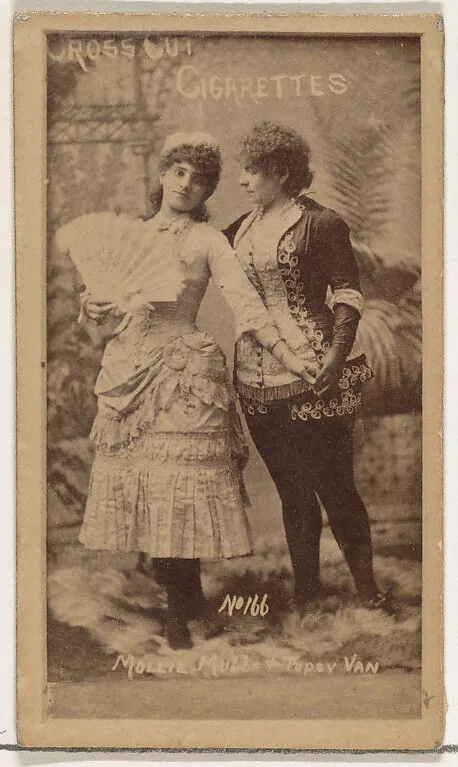 Card Number 166, from the Actors and Actresses series (N145-1) issued by Duke Sons & Co. to promote Cross Cut Cigarettes — W. Duke, Sons & Co.