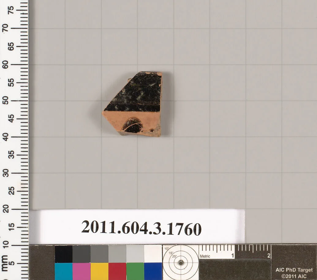 Terracotta rim fragment of a kylix: Band cup (drinking cup) — Unknown