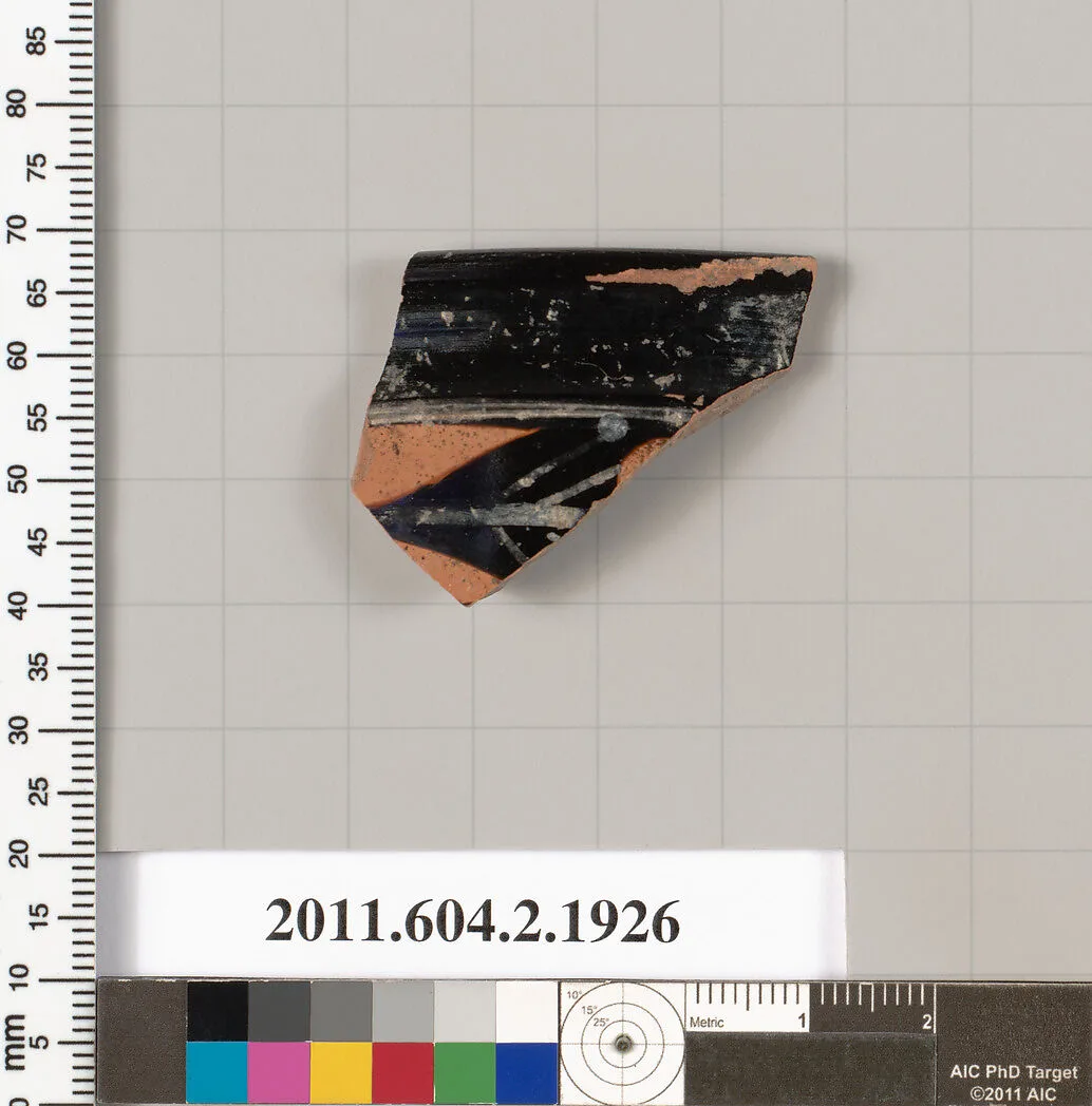 Terracotta rim fragment of a skyphos (deep drinking cup) — Unknown