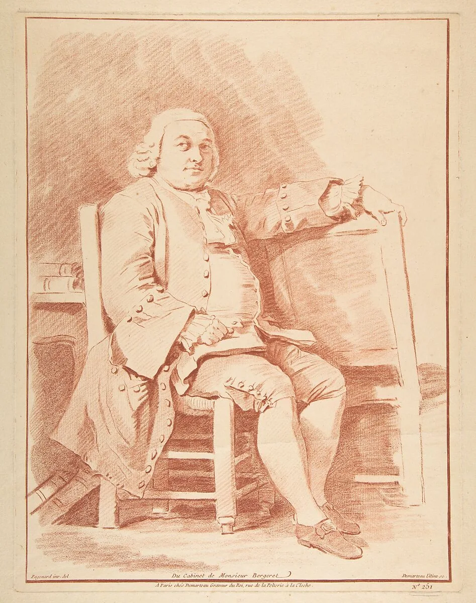 Portrait de Bergeret — Jean Honoré Fragonard|Gilles Demarteau