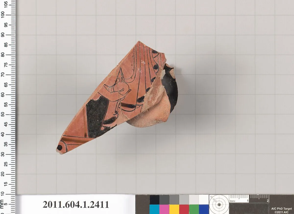 Terracotta fragment of a kylix (drinking cup) — Unknown