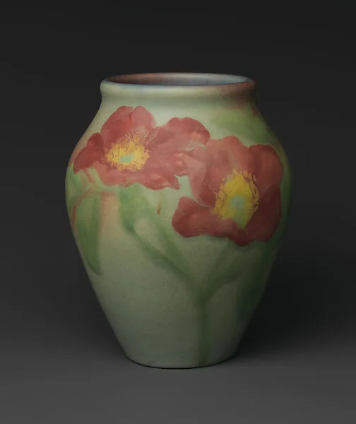 Vase with poppies — Sara Sax|Rookwood Pottery Company