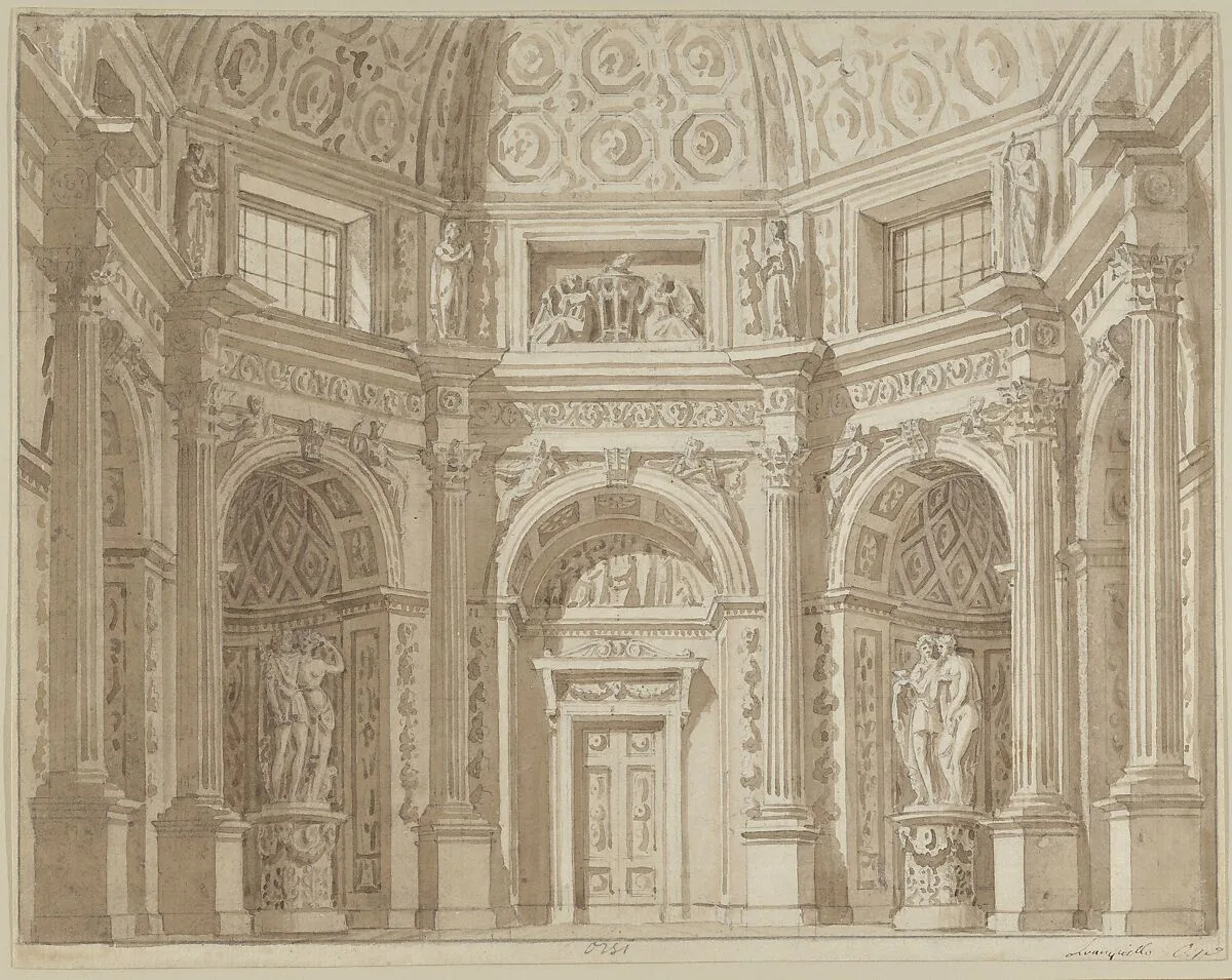 Stage Design, with Four other Drawings — Tranquillo Orsi