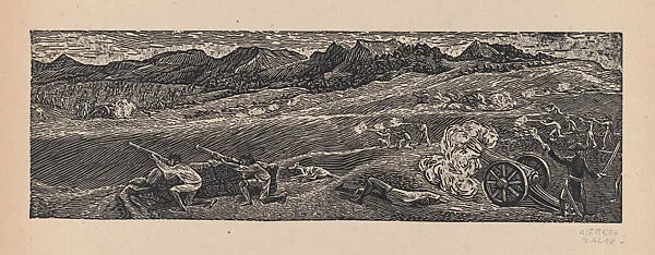 A battle in the countryside, illustration for 'Hidalgo' — Alfredo Zalce