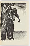 José Martínez Ramírez murdered on 28 February 1938 in Cuatomatitla, Tochimilco, from the portfolio 'En nombre de Cristo ...' (In the name of Christ) — Leopoldo Méndez