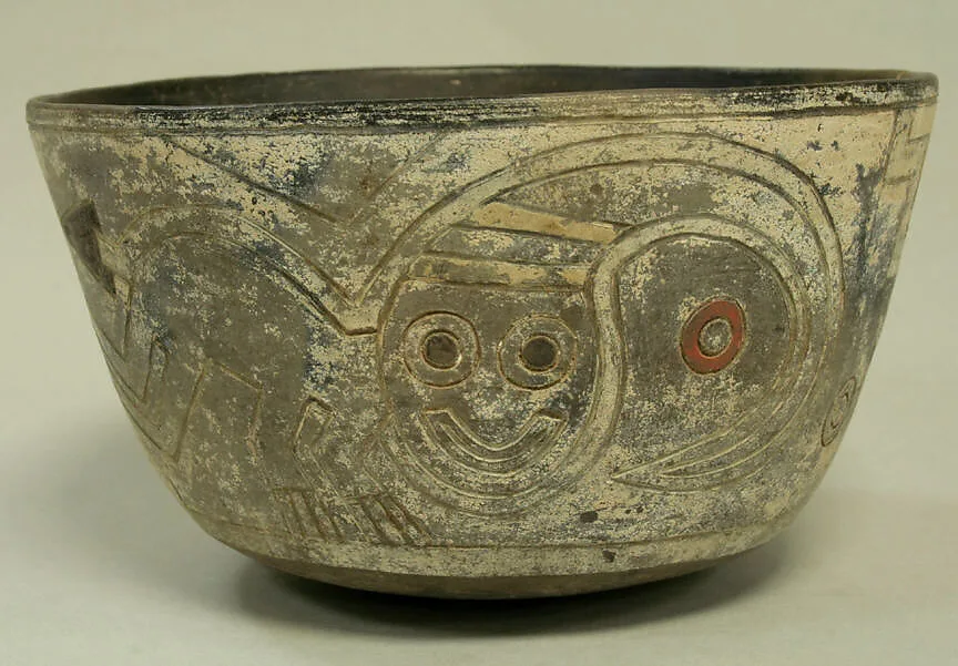 Incised Bowl with Figures — Unknown
