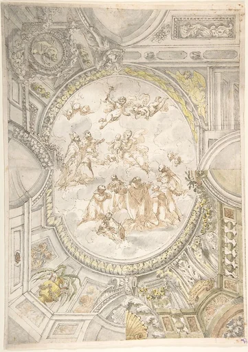 Design for a Ceiling with Virgin and Child in Glory
