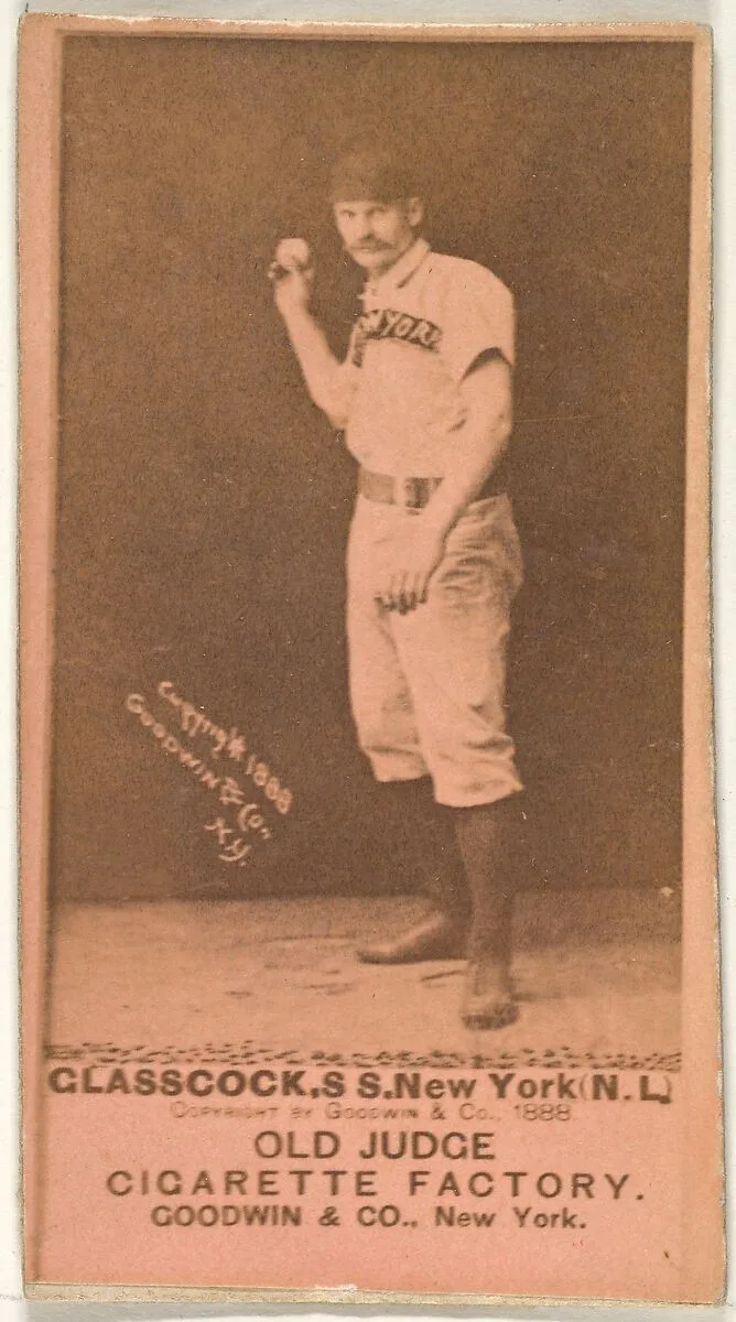 Glasscock, Shortstop, New York, from the Old Judge series (N172) for Old Judge Cigarettes — Goodwin & Company
