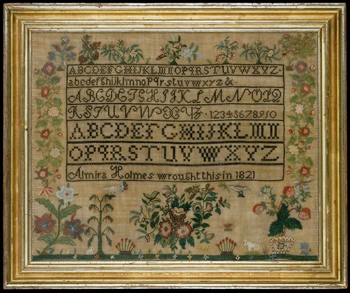 Embroidered sampler