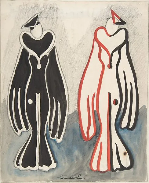 Costumes for 'New Faces' (?), Radio City, Female Dominoes — Sergey Sudeykin