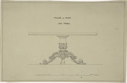 Design for Loo-Table with PIllar and Claw Support