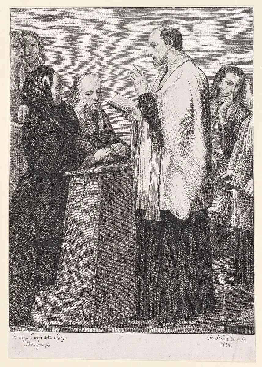 Matrimony, from "The Seven Sacraments" — Johann Anton Riedel|Giuseppe Maria Crespi|Johann Georg Hertel