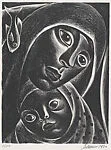 Mother and child, fish in the upper left — Emilio Amero