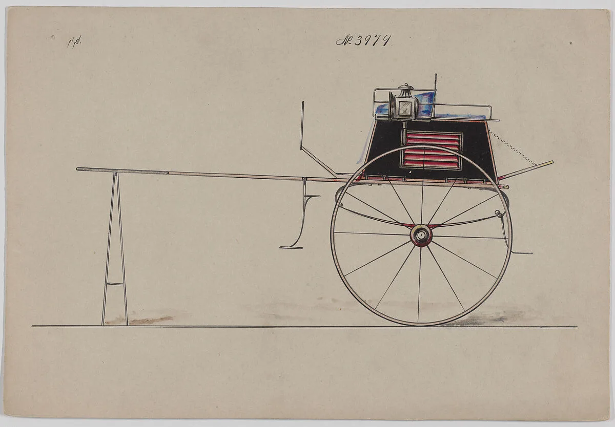 Design for Dog Cart or 2 Wheeler, no. 3979 — Brewster & Co.|Herman Stahmer