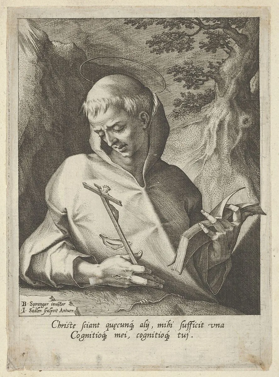 Saint Francis — Johann Sadeler I|Bartholomeus Spranger
