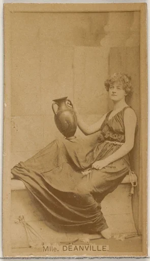 Mlle. Deanville, from the Actors and Actresses series (N45, Type 8) for Virginia Brights Cigarettes