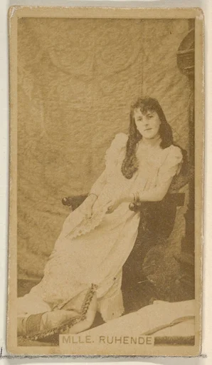 Mlle. Ruhende, from the Actors and Actresses series (N45, Type 8) for Virginia Brights Cigarettes