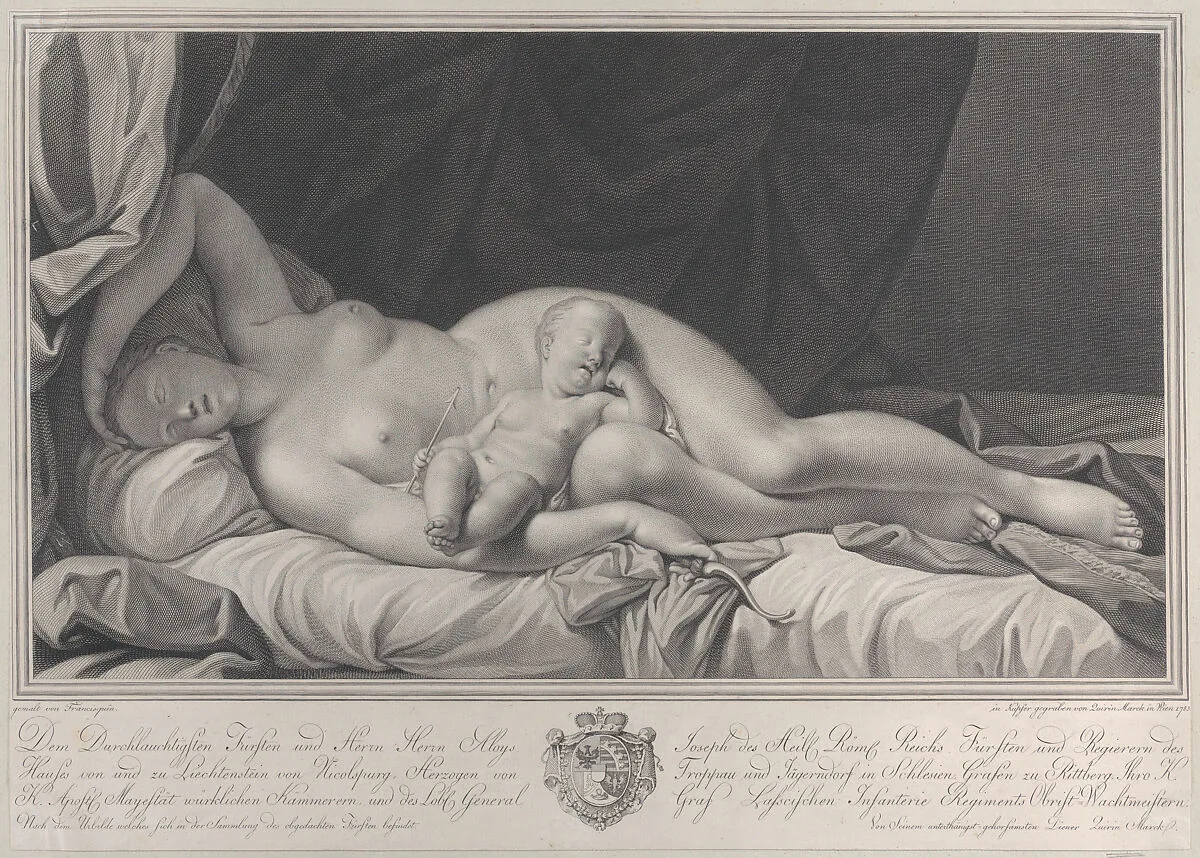 Sleeping Venus with Cupid in her lap — Marcantonio Franceschini|Quirin Mark