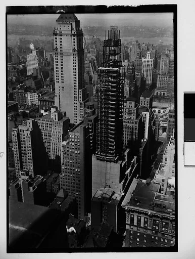[Lefcourt Colonial Building Construction Site, from Roof of Chanin Building?, New York City]