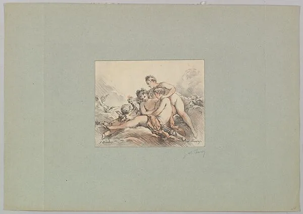Three Young Women and Cupid — George William Thornley|François Boucher