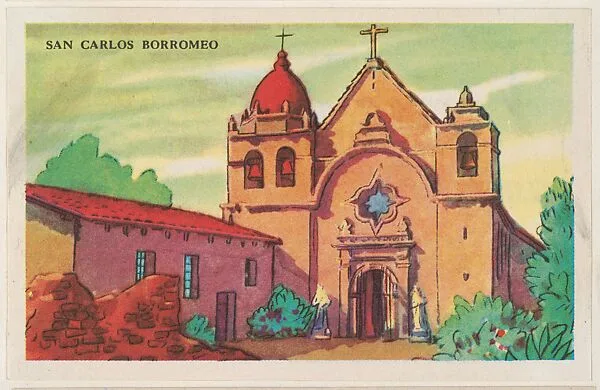 San Carlos Borromeo, bakery card from the Missions series (D39-6), issued by the Gordon Bread Company — Gordon Bread Company