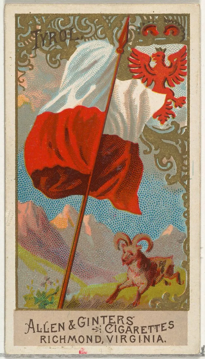 Tyrol, from Flags of All Nations, Series 2 (N10) for Allen & Ginter Cigarettes Brands — Allen & Ginter