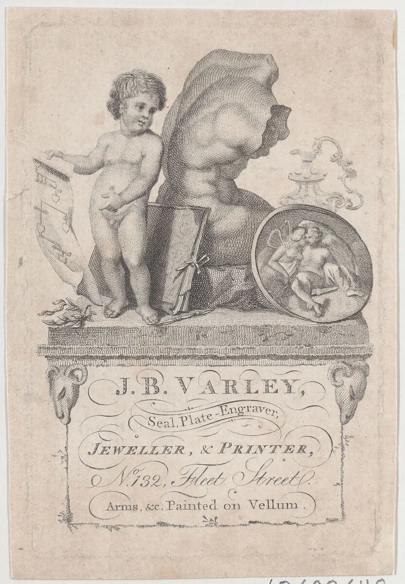 Trade Card for J.B. Varley, Jeweller and Printer — Anonymous, British, 19th century