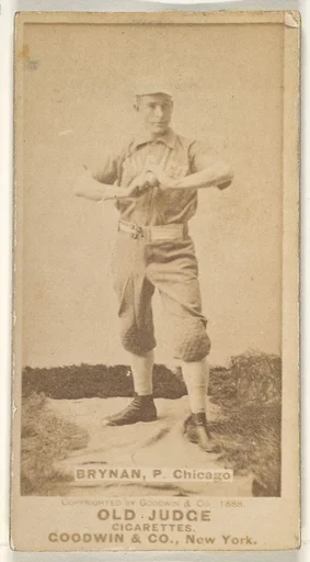 Brynan, Pitcher, Chicago, from the Old Judge series (N172) for Old Judge Cigarettes