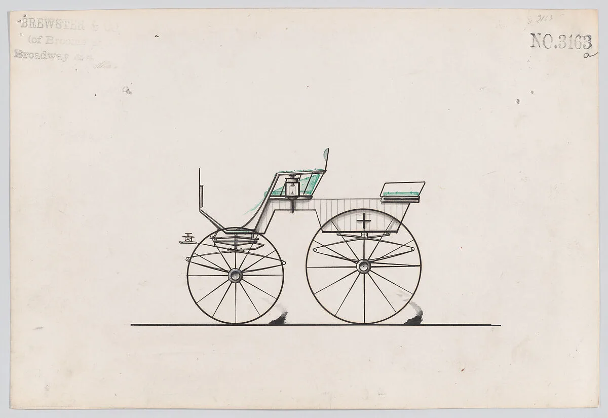 Design for T-Cart, no. 3163a — Brewster & Co.