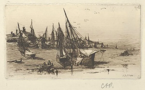 Provincial Fishing Village (Sketch) — Charles Adams Platt