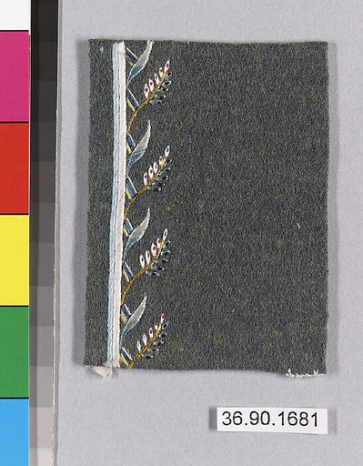 Embroidery sample for a man’s suit