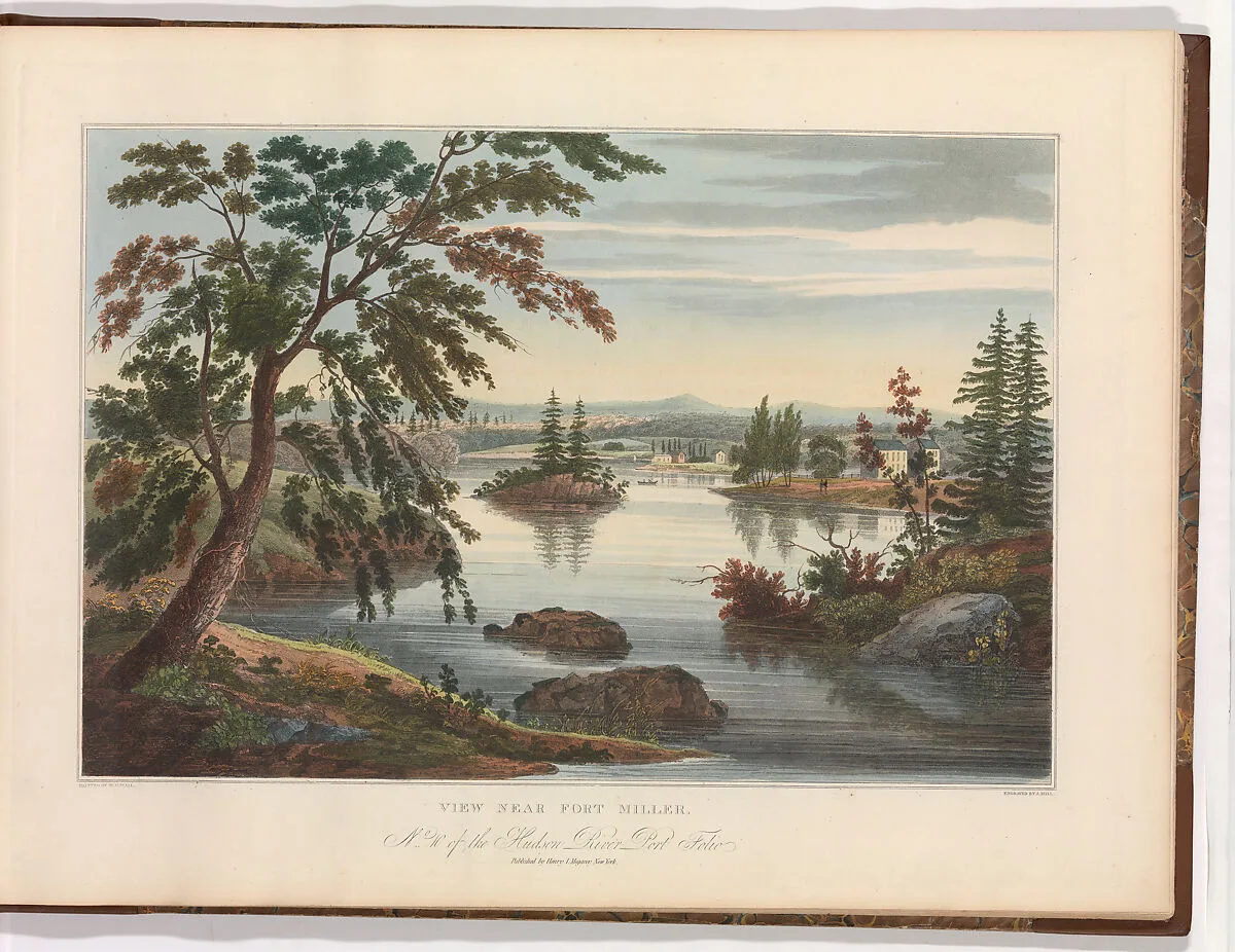 View Near Fort Miller (No. 10 (later changed to No. 9) of The Hudson River Portfolio) — John Hill|William Guy Wall|Henry J. Megarey