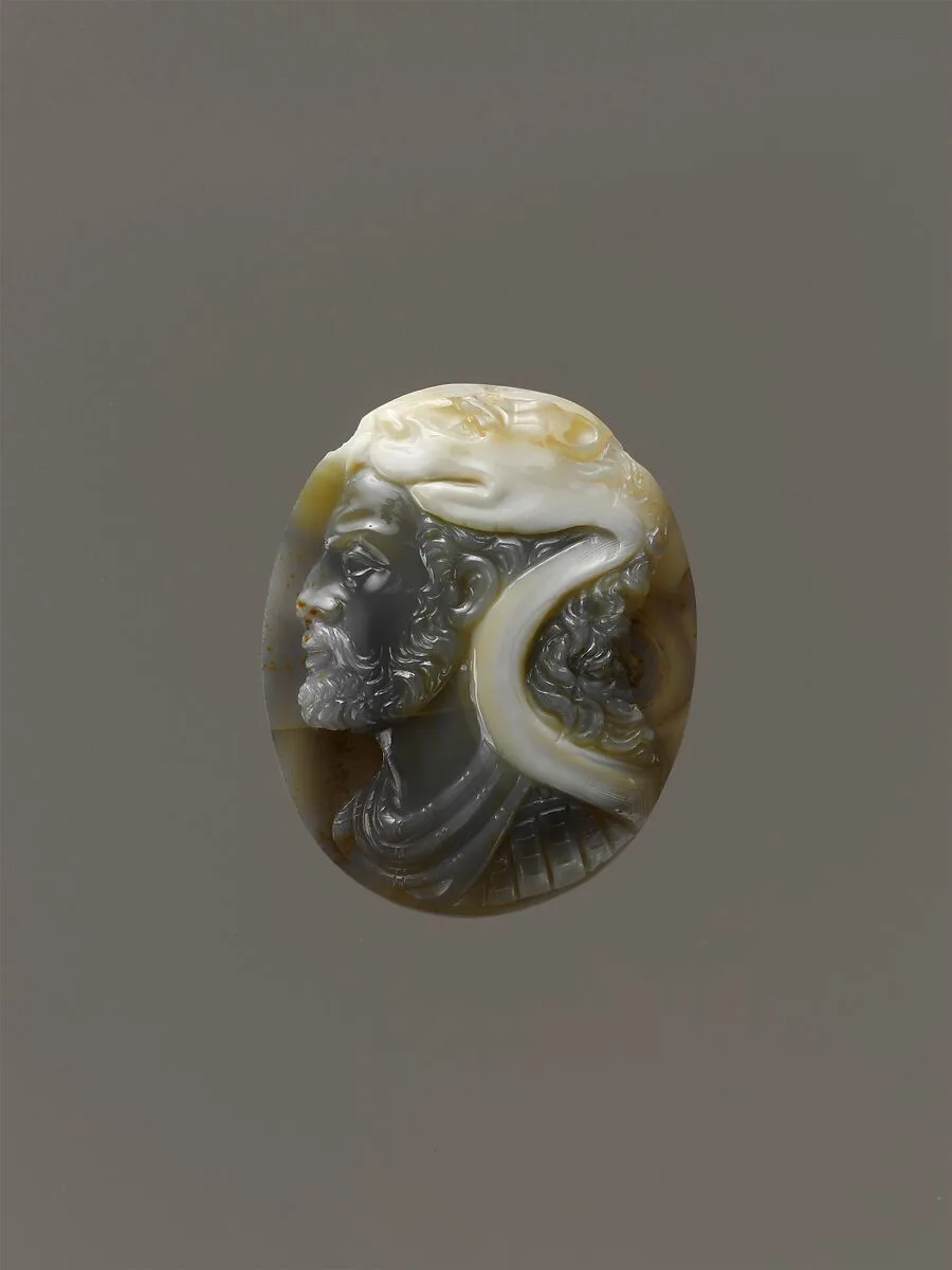 Head of Hercules with the lion's skin and bust of Omphale — Unknown