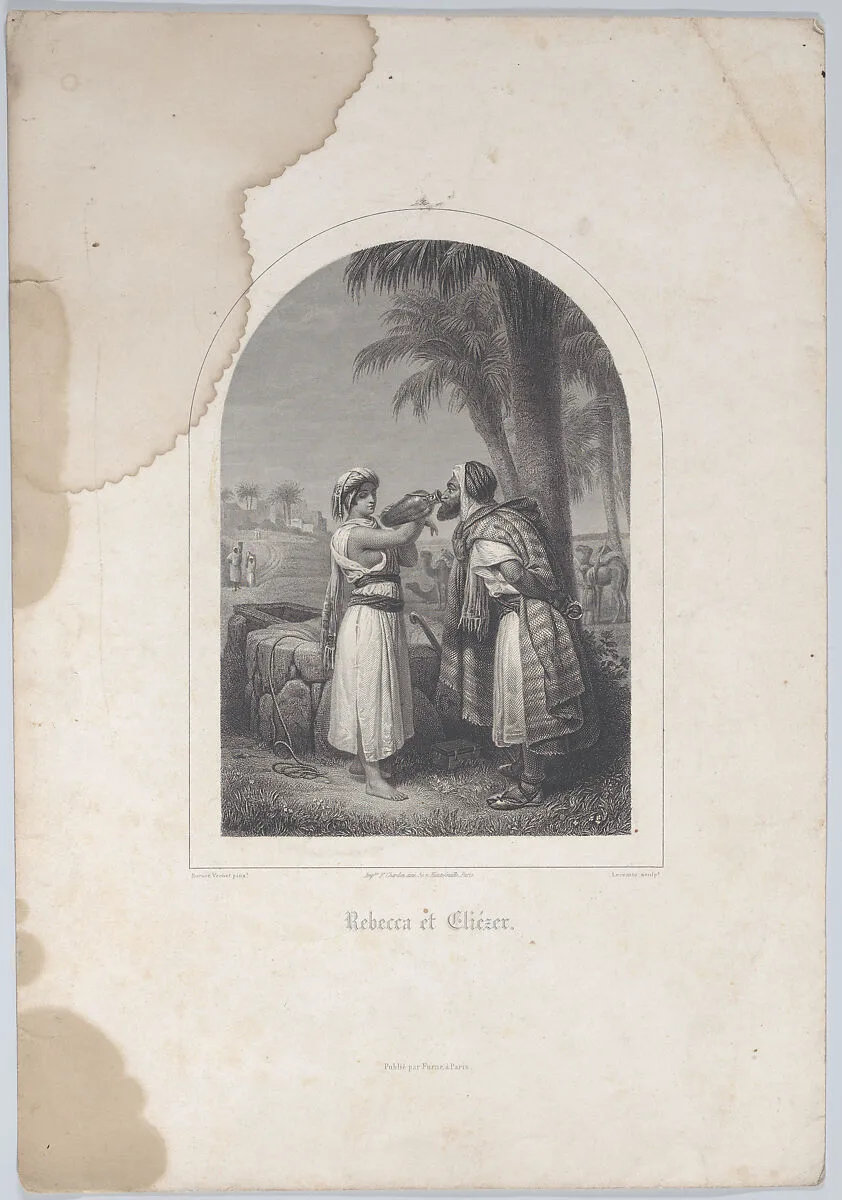 Rebecca and Eliezer — F. Chardon, Ainé|Horace Vernet|Hipolyte Lecomte|Furne et Cie.