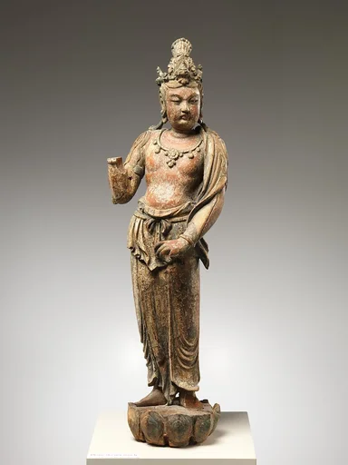 元至元十九年 彩繪木雕觀音菩薩像(柳木胎)|Bodhisattva Avalokiteshvara (Guanyin)