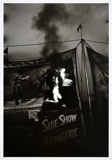 Fire Eater at a carnival, Palisades Park, N.J. 