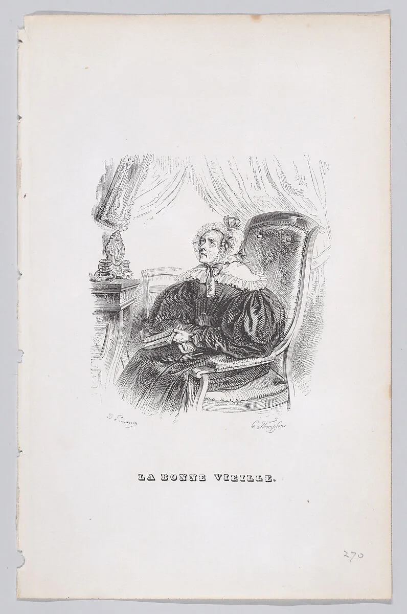 "The Good Old Woman" from The Complete Works of Béranger — Fournier & Perrotin|J. J. Grandville|Pierre Jean de Béranger|Charles Thompson