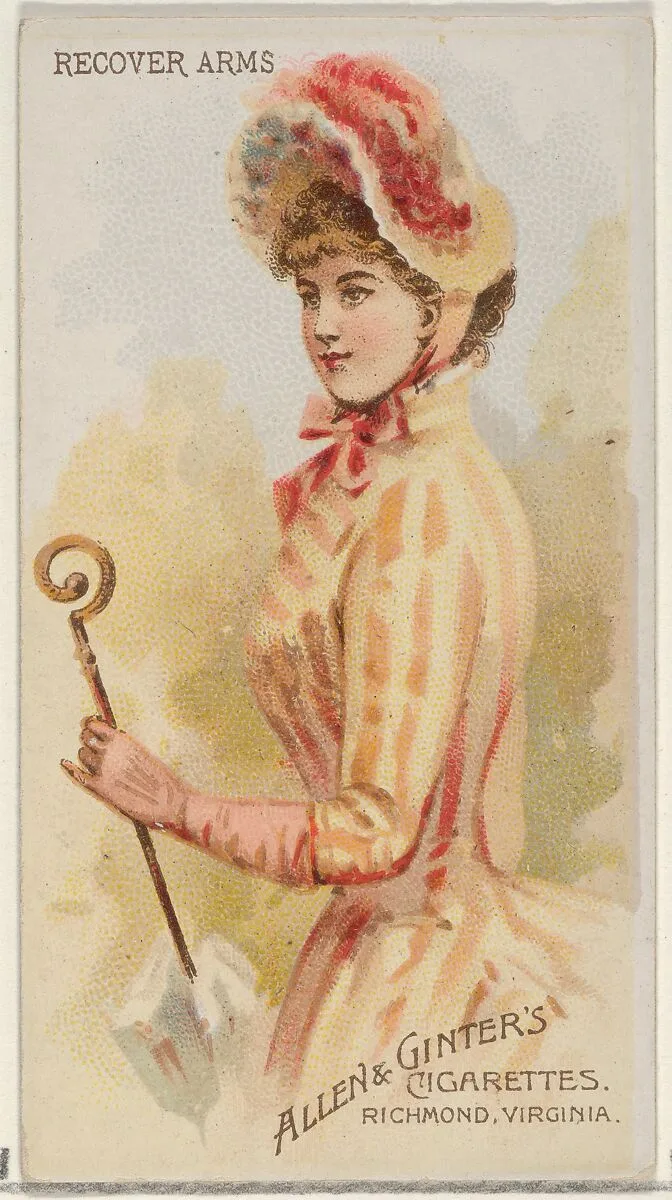 Recover Arms, from the Parasol Drills series (N18) for Allen & Ginter Cigarettes Brands — Schumacher & Ettlinger|Allen & Ginter