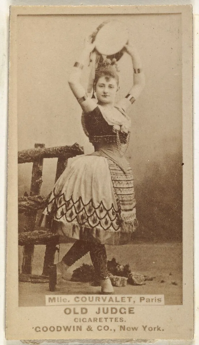 Mlle. Courvalet, Paris, from the Actors and Actresses series (N171) for Old Judge Cigarettes — Goodwin & Company
